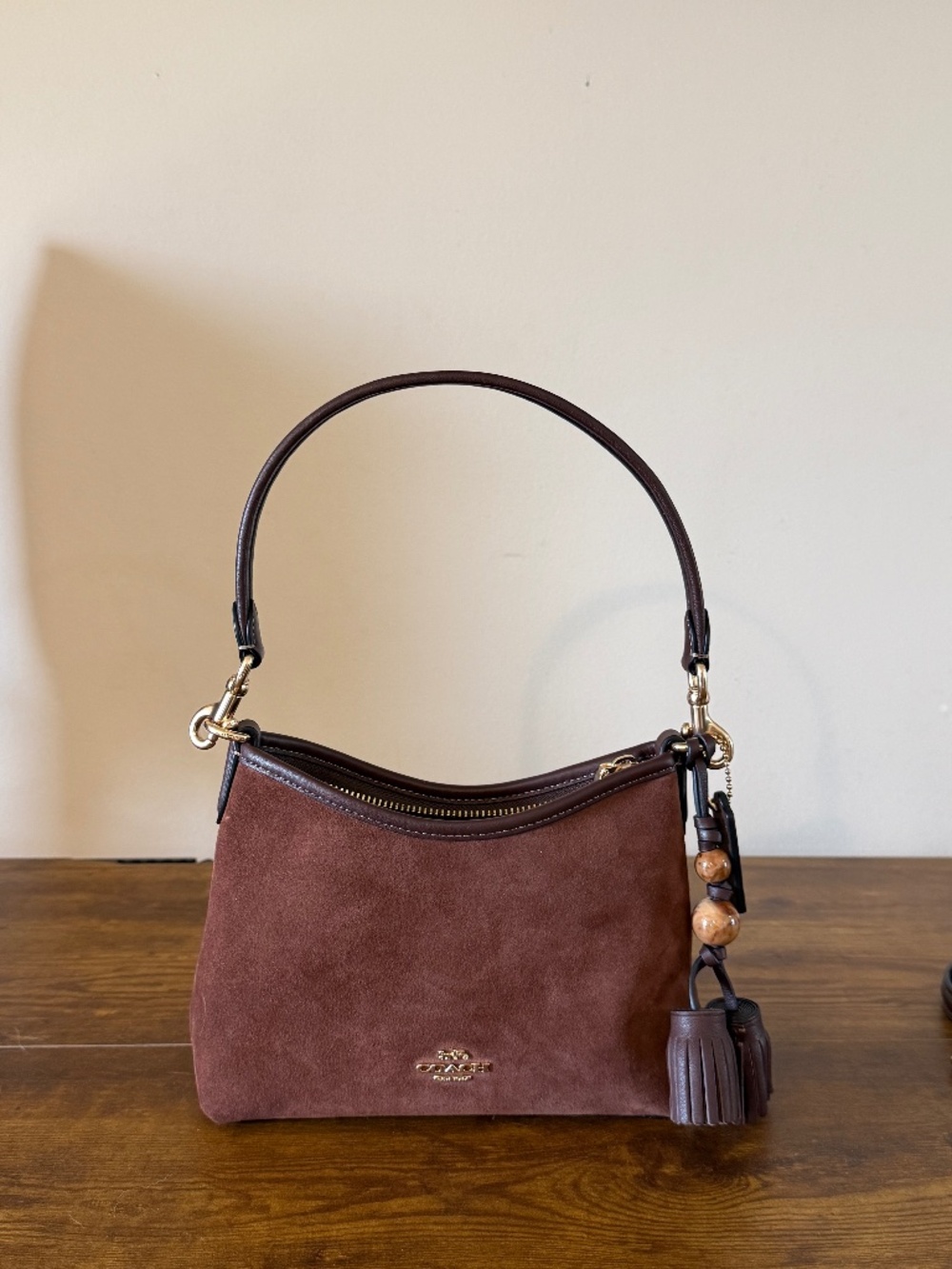 Coach Laurel Small Shoulder Bag With Tassels
